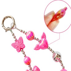 개취향마켓 공예용 하트날개 비즈 10p 키링만들기, 레드