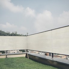 테라스 가림막 펜스 난간 창문 가리개 담장 휀스 울타리 래티스 차양막, 1x1m X 크림