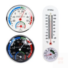 디니숍 반영구 온습도계 가정용온도계, 거치용 원형 블랙, 원형 블랙, 1개