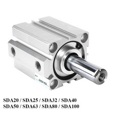 공기 실린더 SDA 시리즈 컴팩트 12 80mm 보어 ~ 스트로크, 02 Bore 63mm, 02 Stroke 45mm, 1개