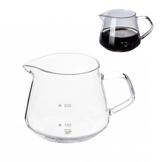 DN 커피서버 핸드드립 내열유리 주전자 포트 저그 300ml, 1개