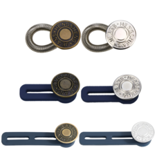 지노 바지 허리 조절 늘리기 단추 클립, 6개, 혼합색상