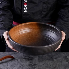 kp大容量陶瓷碗日式餐廳大號拉麵碗商用水煮魚大盆大湯碗飯店餐碗盆, 1個, N釉,8寸厚脣碗, N釉