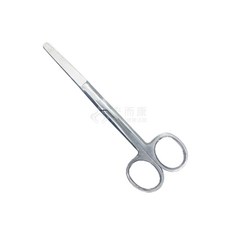 來而康 愛美格 一般手術用手動式器械 (未滅菌) 直式 雙圓頭 剪刀 一般 手術 圓頭 14cm 器械, 1個, 直式 雙圓頭 14cm, 直式 雙圓頭 14cm