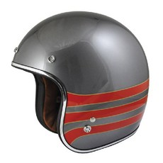 TORC T50 FASTLANE 四分之三式美式復古安全帽（亮光灰）, 亮光灰