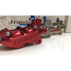 FRANDO FR6 對四卡鉗 左右卡 對四 勁戰 雷霆 戰將 GTR BWS SMAX G5 G6 CUXI, 1個, 硬陽黑『右卡』