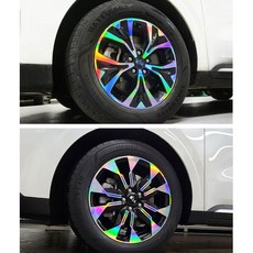 카우라 호환 카니발 4세대 용품 휠스티커 19인치, 19인치_유광블랙_카니발KA4, 1개