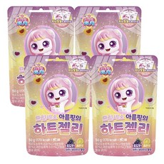 프린세스 캐치티니핑 아름핑의 하트젤리 말랑말랑한 하트모양 영양젤리 (일회용마스크 소형10매 증정), 50g, 4개, 아름핑(포도+레몬)