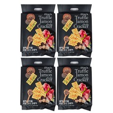 블랙 트러플 하몽 소다 크래커 맛있는 간식 만능 안주, 4개, 294g