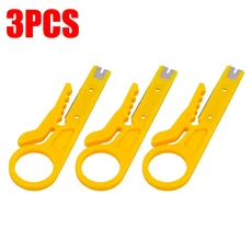 10/1PCS 케이블 스트리핑 와이어 커터 크림핑 도구 다용도 스트리퍼 나이프 크림퍼 플라이어 미니 휴대용, 1개, 02 3PCS
