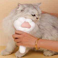 원터치 간편조작 브러쉬 냥발바닥 붓 고양이 죽은털 솔 슬리커 68882EA 1(PC), 흰색