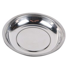 不鏽鋼磁性零件盤，強力磁鐵吸附，汽車維修零件收納盤，防刮傷橡膠底座, 維修磁吸式盤, 大圓, 通用型