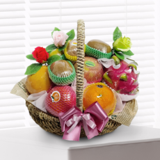 수도권배송 (과일바구니 q-0005) 상견례 병문안 출산 승진 축하 예단 추수감사절 과일선물, 1개