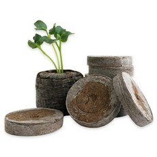 지피 펠렛 33mm 100개 .압축 상토 친환경 파종 모종 포트 발아 천연 육묘, 단품없음