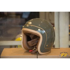 P&J 捷寶 騎士部品 Chief Charites 二代 真皮皮革邊條 金線條小帽體 復古安全帽 亮黑色, 復古綠,XL, 1個