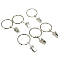 코텍 커튼링 집게 6P(대) 32mm 커텐링세트 커튼부속품, 5개, 램덤발송