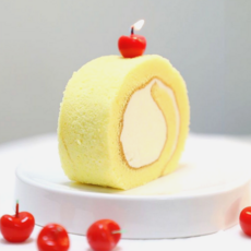 수제 조각 밀크 롤 케이크 생크림 밀크케이크 크림치즈 동물성 크림, 3개, 100g