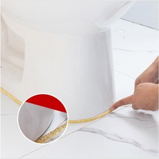 변기 씽크대 곰팡이 물때 틈새 방수 테이프x2개 주방용품 강력테이프, 블랙, 2개