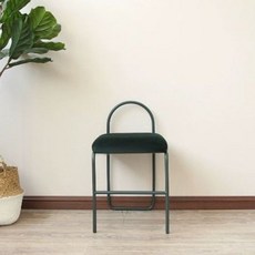 벨벳 화장대의자 골드 북유럽 패브릭 공주의자 원형 철제 스웨이드 인테리어 가구, 싱글 다크그린 프레임+다크그린 쿠션