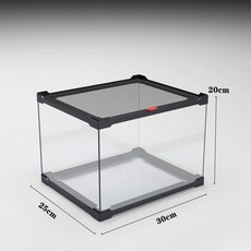 단일면 사육장 업소용 내열 곰팡이방지 투명 영업용 대형, 30 x 25x22.5cm 상단 개폐문, 1개, 기본 색상