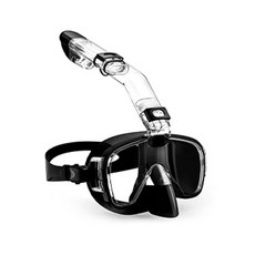 JS 스노클링 풀페이스 마스크 유해물질 검사 완료 VER 3.0, 블랙