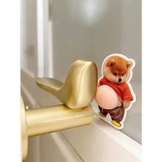 헤브잇 강아지뱃살스티커 자동차 스티커 보호대, 2개 팩 우산 큰 배 강아지