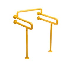 加強落地式馬桶扶手 防滑安全扶手 老人孕婦助力扶手 衛浴安全扶手, 落地-黃色, 1套