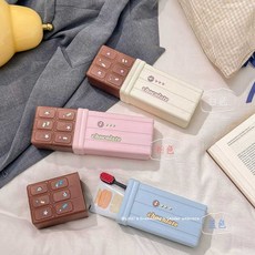 초콜릿 디자인 여행용 칫솔 수납함 세면용품 정리함 양치컵 투인원 휴대용 세트, 1개, 2. 파란색