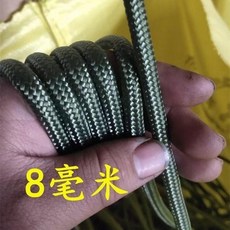 尼龍繩 耐磨編織繩 捆綁繩 篷布繩 廣告拉繩, 軍綠色8毫米粗,批髮價 50米 低價處理