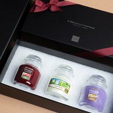 양키캔들 자캔들(병향초) 소 104g 3종 선물세트, 러빙브로섬