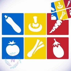 디오메 스텐실 야채 유아스텐실도안 페이스페인팅