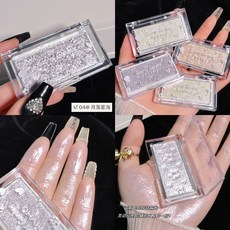 【喵喵】漫天繁星!少女高光提亮修容盤 冰島碎鉆極光高光粉 鎖骨水光感土豆泥高容 提亮 不飛粉 眼影 眼影盤 彩妝, MYHO高光粉：4#, 1個