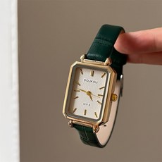 DOUKOU 方形女士腕錶 皮帶石英錶