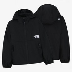 [매장판] 노스페이스 키즈 바람막이 경량 자켓 패커블 컴팩트 점퍼 블랙 NJ3LS12U