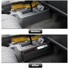 RT-TCZ Gear Shift 보관 가방 센터 콘솔 사이드 오거나이저 코파일럿 시트 내부 액세서리 지프 랭글러 TJ 1997-2006용