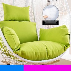 쿠션 소파 라탄흔들의자 체어 분리세탁 방석 그네의자, 6. 그린 (방수), 1인용 커버 (솜 미포함)