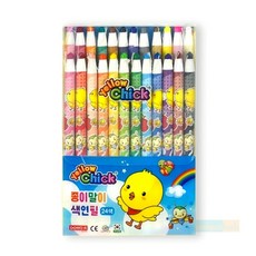 동아 축지식색연필 24색 종이말이노랑병아리, 단품, 상세페이지 참조, 1개