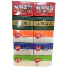 美琪 植萃防護香皂 草本 茶樹 白麝香 樂皂 橄欖香皂 潔膚皂, 1個, 美琪【香皂】85g/塊 (綠)