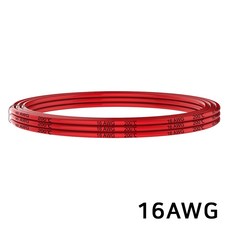 16AWG 실리콘 케이블 드론 RC카 배터리 전원선 고내열 주석도금 구리, 1개, (케이블) 16AWG(레드) 1개, (케이블) 16AWG(레드)