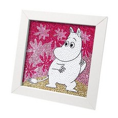 케이엠엘리 무민 3D 핑크꽃 무민 15 x 15 cm 액자세트 보석십자수 DIY키트, mixed colors, 1개