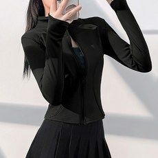 프라픽 여성 2컬러 트레이닝 슬림핏 스포츠웨어 집업 FT920