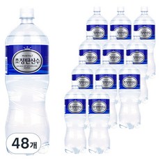 초정탄산수 플레인, 48개, 1.5L