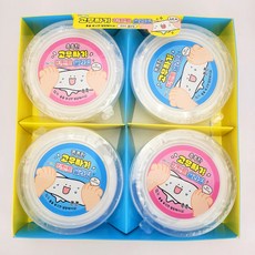 대용량 고무짜기 짐승용량 고무슬라임 고무말랑이, 흰색, 4개