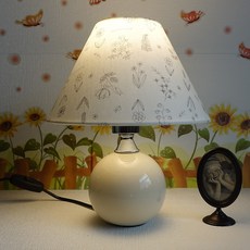 보성조명 국내생산 아우라 공 스탠드 온오프 스위치 LED 스탠드 조명 (전구포함), 미색