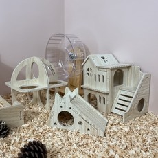 햄찌무드 원목 은신처 미로 놀이터 세트, 놀이터 B, 1세트