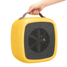 미니 휴대용 온풍기 저소음 캠핑 사무실 책상 다용도 히터, 노란색, KRT-229