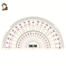 송화 각도기 13cm 학용 투명 플라스틱 측정 도구 1개