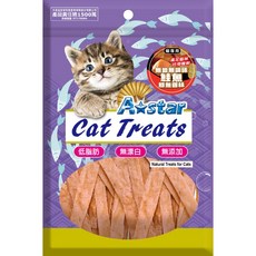 【A Star】阿曼特貓咪專用零食, AM貓專用無鹽無調味鮭魚鱈魚香絲40g, 1個