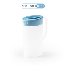冷水壺套裝塑料加厚大容量涼水杯瀝水托盤北歐家用客廳涼白開水壺, 1個, 冷水壺1.5L-北歐藍:如圖, 1L