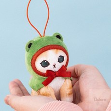 가방꾸미기 모후샌드 개구리냥 가방고리, 치즈냥 초록개구리